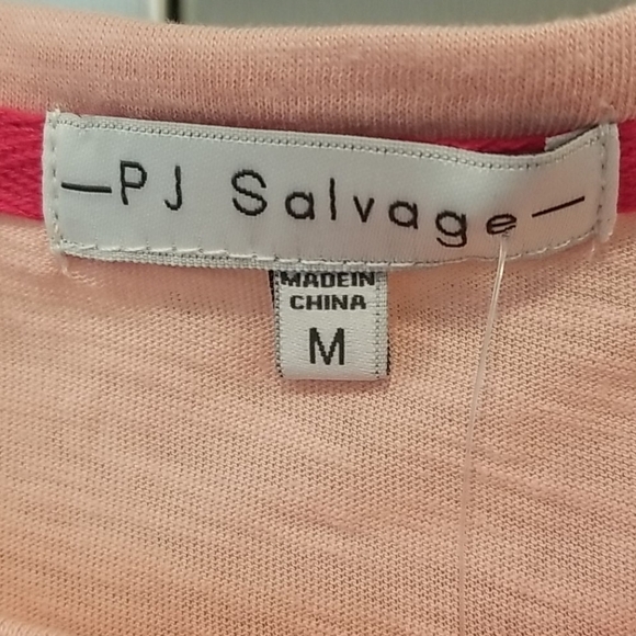 💕PJ SALVAGE💕 Sleep Dog Love Wine Graphic Tee T-Shirt PJ Top Blush Medium NWT - Picture 6 of 9